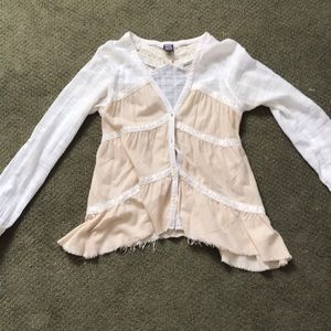 Gauze free people button down